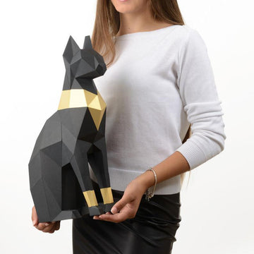 Zittende kat - papier model - SlimSpul nederland b.v.