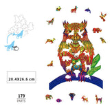 Zittende uil - houten puzzel - SlimSpul nederland b.v.