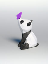 Panda met vlinder - papier model - SlimSpul nederland b.v.