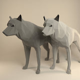 wolf wit of grijs - papier model - SlimSpul nederland b.v.