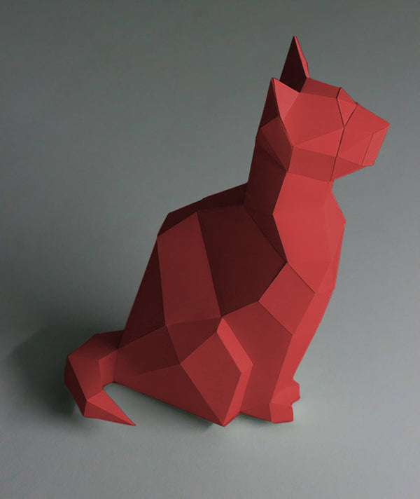observerende kat diverse kleuren - papier model - SlimSpul nederland b.v.