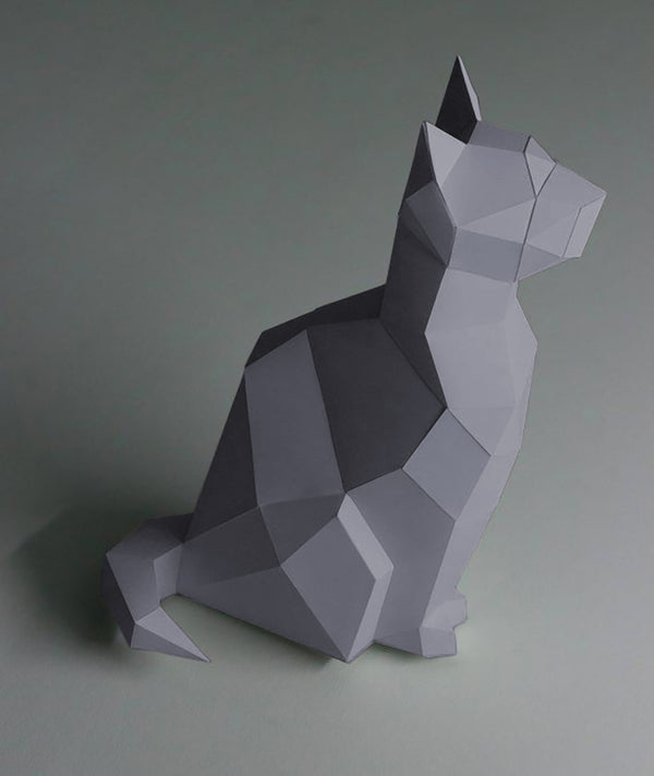 observerende kat diverse kleuren - papier model - SlimSpul nederland b.v.