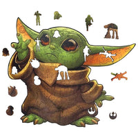 baby yoda - houten puzzel