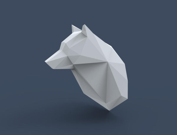 Wolf kop - papier model - SlimSpul nederland b.v.
