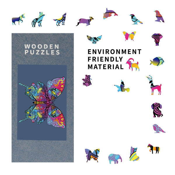 Vlinder - houten puzzel - SlimSpul nederland b.v.
