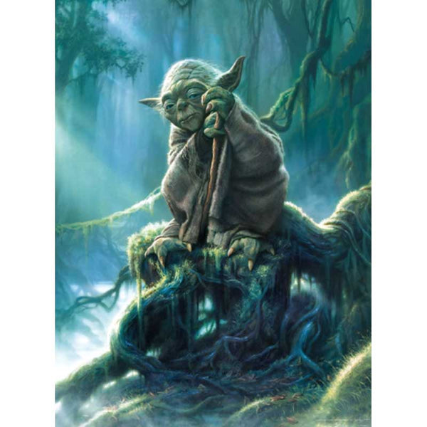 yoda met The Force en alleen in moeras; A3 - houten puzzel