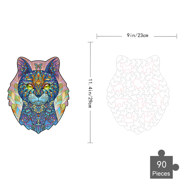 De Poes 2 Houten Puzzel (A4 formaat) van SlimSpul nederland b.v. is een sfeervolle kat figuurpuzzel met 90 kleurrijke, perfect passende stukken-ideaal cadeau voor kattenliefhebbers! Afmeting: 29 x 23 cm.
