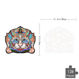 Helder en gedetailleerd, de Kat Houten Puzzel (A4 formaat) - Elegante Huisdier Figuurpuzzel van SlimSpul nederland b.v. is 11,4 x 10,2 inch met 128 stukjes - ideaal cadeau voor kattenliefhebbers!.