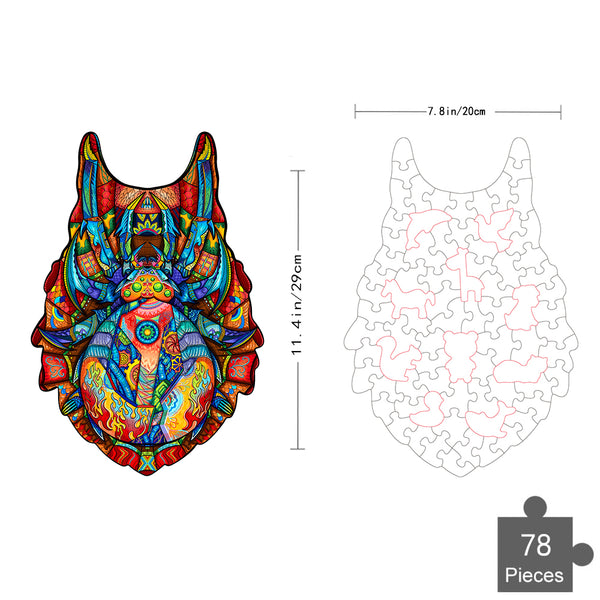 De Spin Houten Puzzel (A4 formaat) van SlimSpul nederland b.v. is een kleurrijke, intrigerende insectenpuzzel van 78 stukjes (11,4 x 7,8 inch)-een uniek cadeau voor spinliefhebbers!.