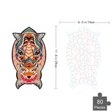 De Neushoorn Houten Puzzel (A4 formaat) van SlimSpul nederland b.v. is een robuuste houten puzzel in de vorm van een dier met 80 stukjes. De puzzel is 29 cm hoog en 16 cm breed.