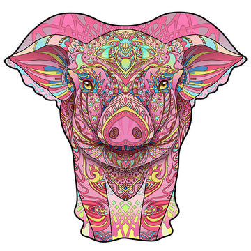 Deze Varken Houten Puzzel (A4 formaat) van SlimSpul nederland b.v. is een charmante boerderijdier figuurpuzzel, perfect voor fans van unieke boerderij puzzelkunst.