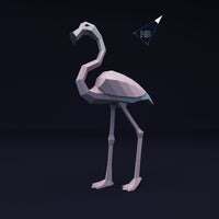 Flamingo - groot! - papier model - SlimSpul nederland b.v.