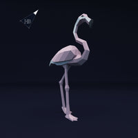 Flamingo - groot! - papier model - SlimSpul nederland b.v.
