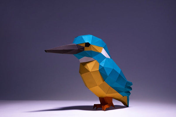 Zittende ijsvogel- papier model - SlimSpul nederland b.v.