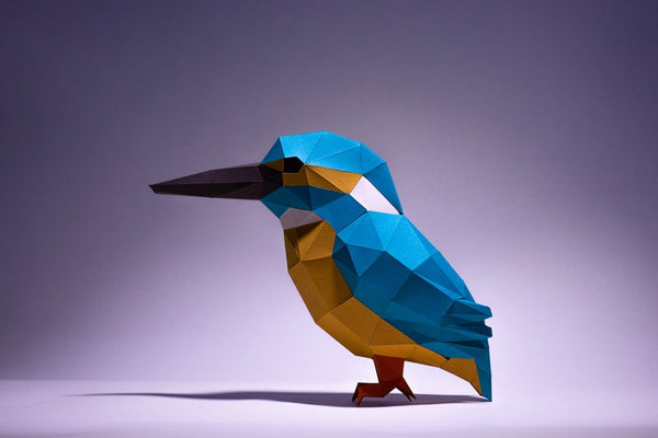 Zittende ijsvogel- papier model - SlimSpul nederland b.v.