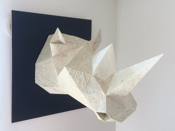 Neushoorn kop - papier model - SlimSpul nederland b.v.