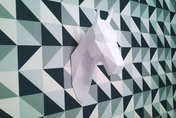 groot paardehoofd zwart of wit- papier model - SlimSpul nederland b.v.