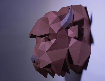 Bison kop - papier model - SlimSpul nederland b.v.