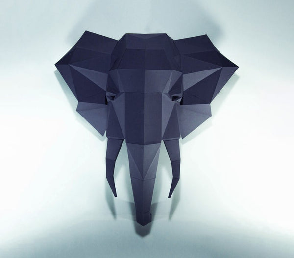 Olifant kop - papier model - SlimSpul nederland b.v.