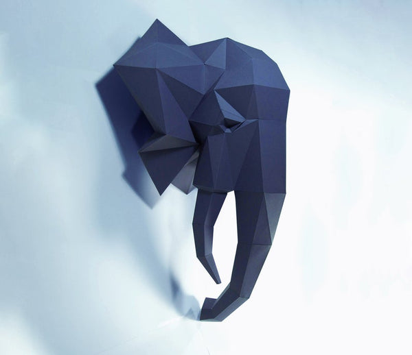 Olifant kop - papier model - SlimSpul nederland b.v.