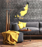 Aapje op banaan - muurmontage - papier model - SlimSpul nederland b.v.