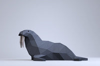 Walrus met jong - papier model - SlimSpul nederland b.v.