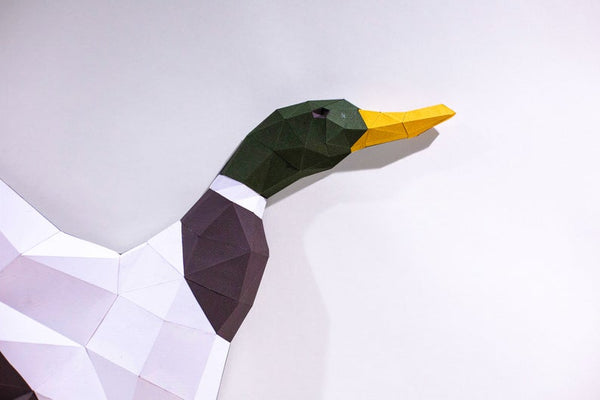 grote wilde eend muurmontage - papier model - SlimSpul nederland b.v.