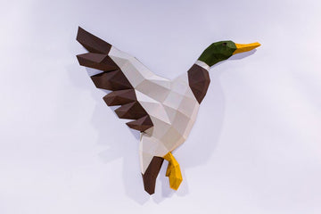 grote wilde eend muurmontage - papier model - SlimSpul nederland b.v.