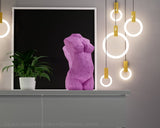 Zwangere Venus zwart wit of lila- 40 cm - papier model - SlimSpul nederland b.v.