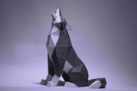 Huilende wolf - papier model
