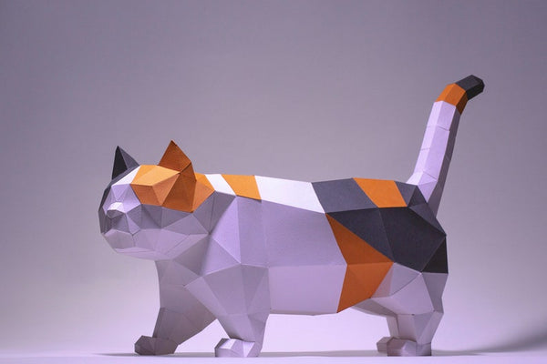Munchkin kat (raskat met korte pootjes) - papier model
