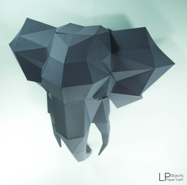 Olifant kop - papier model - SlimSpul nederland b.v.
