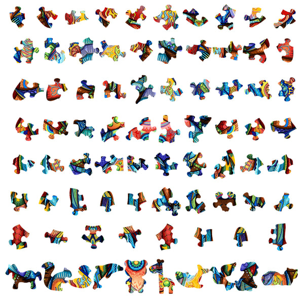 Spin Houten Puzzel (A4 formaat) - Intrigerend Insect Figuurpuzzel van SlimSpul nederland b.v.: kleurrijke puzzelstukken, met unieke insectvormen, netjes gerangschikt-een ideaal cadeau voor spinliefhebbers.
