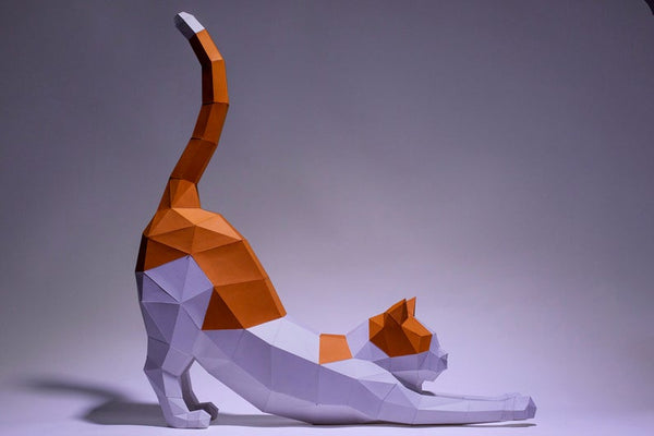Rekkende kat - papier model - SlimSpul nederland b.v.