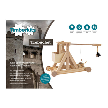 Het SlimSpul nederland b.v. Katapult Houtconstructie Bouwpakket - Middeleeuws Werptuig Model (Timberkits) is een duurzaam houten doe-het-zelf bouwpakket voor de leeftijd van 9-90 jaar, perfect voor STEM leren en hands-on middeleeuwse mechanica.