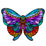 De Nachtvlinder Houten Puzzel (A4 formaat) - Mysterieus Insect Figuurpuzzel van SlimSpul nederland b.v. heeft een kleurrijke, symmetrische vlinder met rijke details en is een opvallende aanvulling op elke puzzelcollectie.